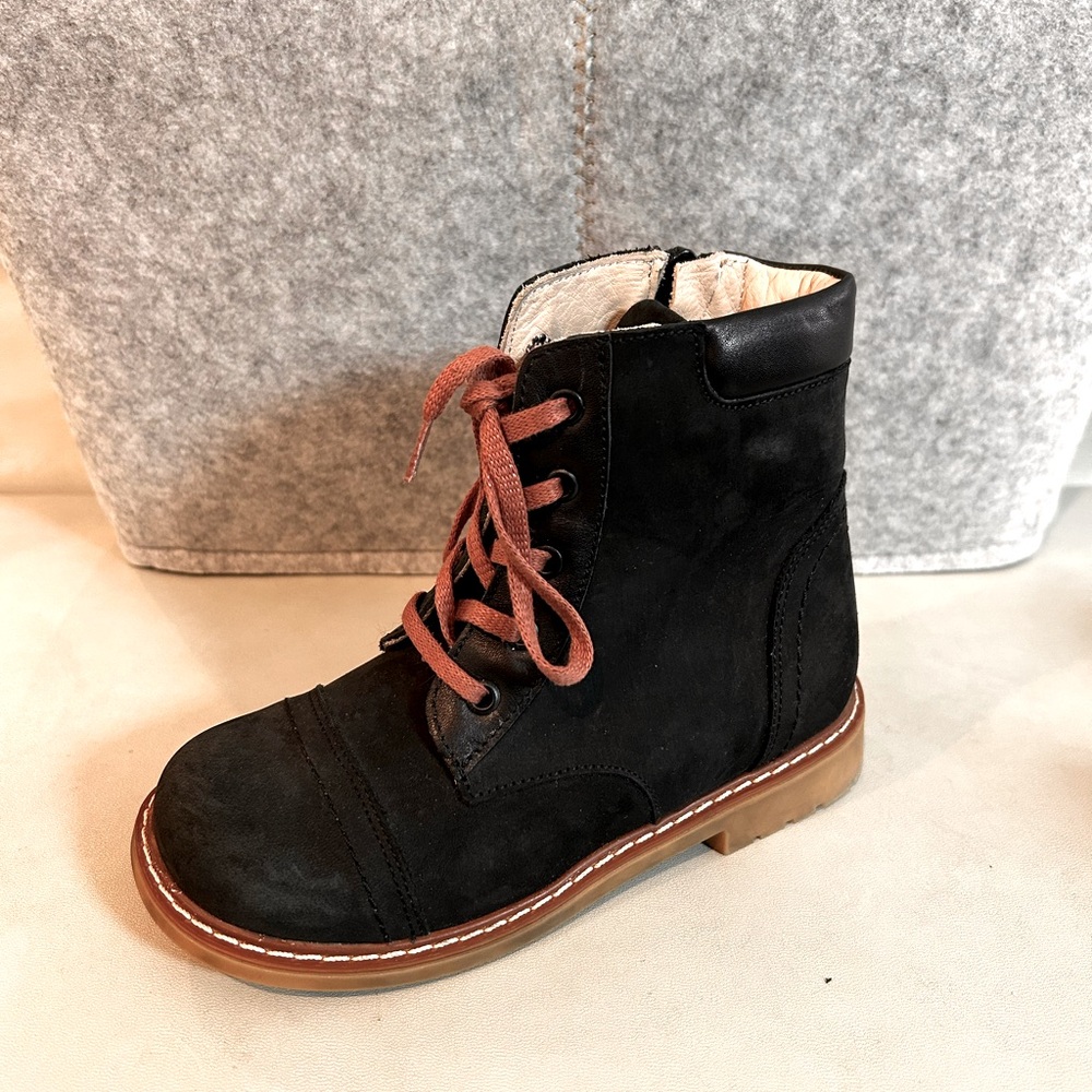 Like New! First Walkers Orthopedic Leather Suede Black Boots